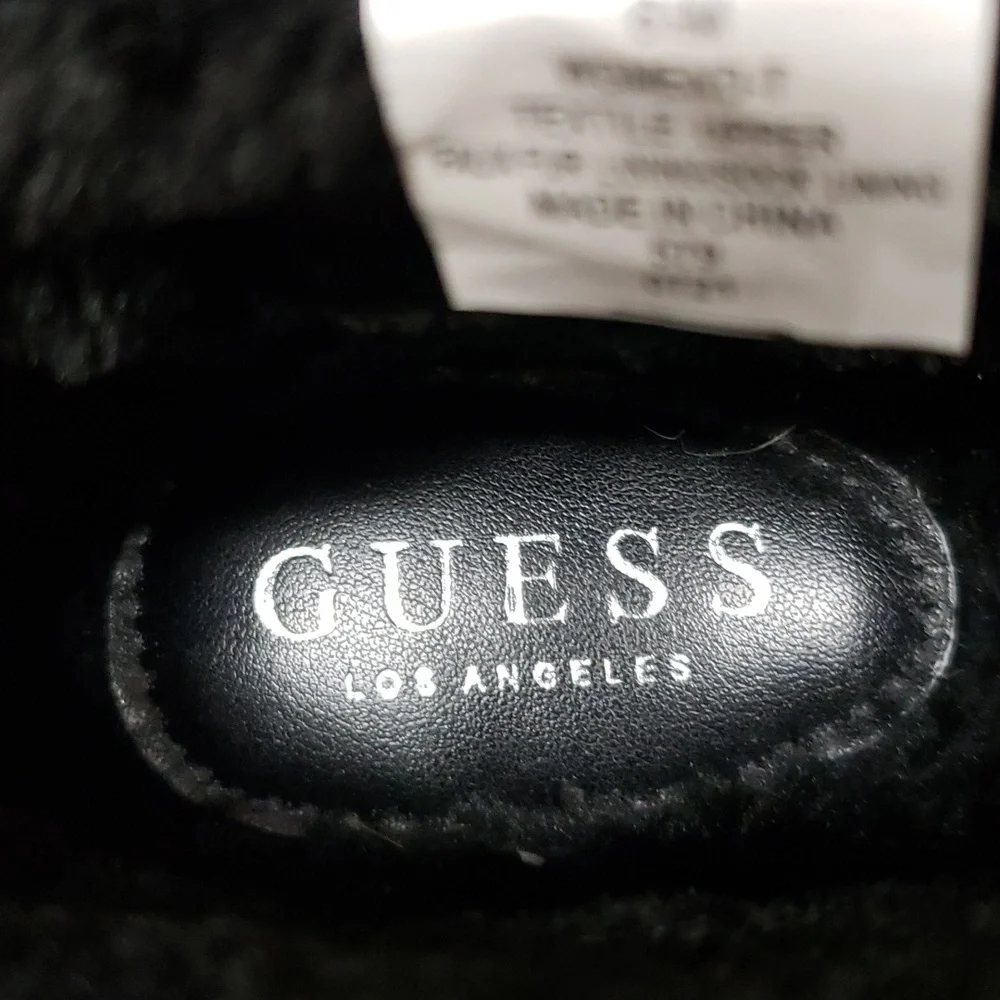 Guess NWT Black Plush Lined Ankle Booties, 6.5